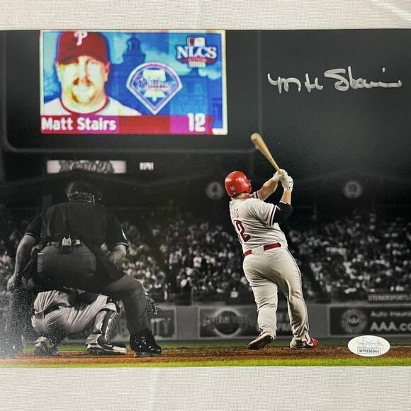 Matt Stairs signed autographed Philadelphia Phillies 8x10 photo JSA - Picture 1 of 3